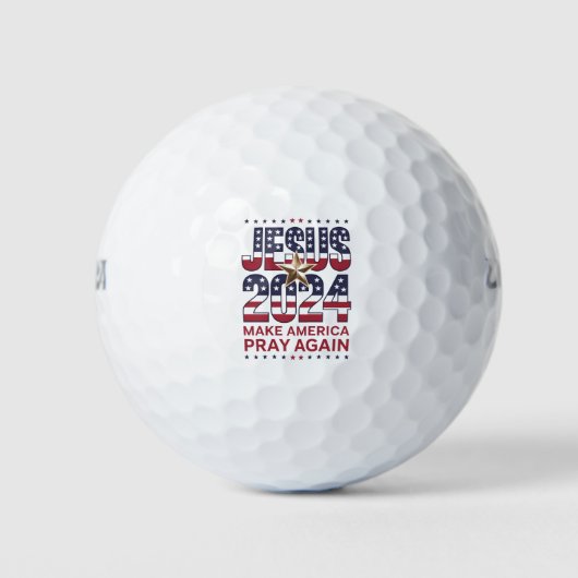 Jesus 2024 bringt Amerika wieder zum Beten Golfball (Vorderseite)