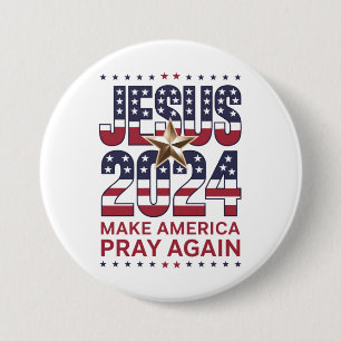 Jesus 2024 Lass Amerika wieder beten Button
