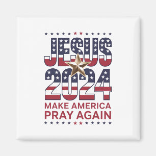 Jesus 2024 Macht Amerika wieder beten Magnet