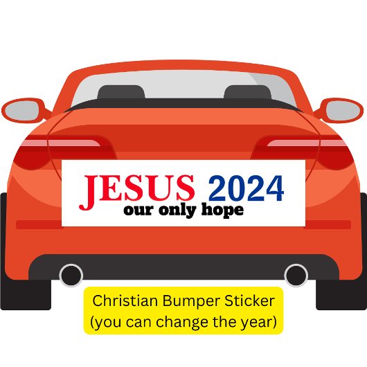 Jesus 2024 Unser einziger hoffnungsloser Präsident Autoaufkleber