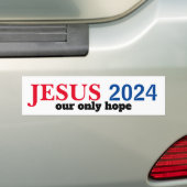 Jesus 2024 Unser einziger hoffnungsloser Präsident Autoaufkleber (Auf Auto)