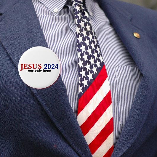 Jesus 2024 Unser einziger hoffnungsloser Präsident Button