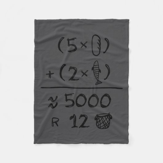 Jesus 2 Fishes 5 Breads 5000 Chosen Against Curren Fleecedecke (Vorderseite)