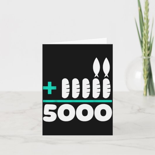 Jesus 2 Fishes 5 Breads 5000 Chosen Against The Cu Karte (Vorderseite)