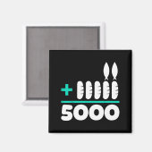 Jesus 2 Fishes 5 Breads 5000 Chosen Against The Cu Magnet (Vorderseite/Rückseite)