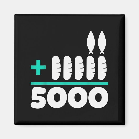 Jesus 2 Fishes 5 Breads 5000 Chosen Against The Cu Magnet (Vorne)