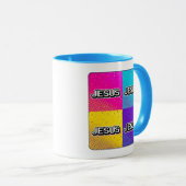 JESUS - 4 Quadratisch  Tasse (VorderseiteRechts)
