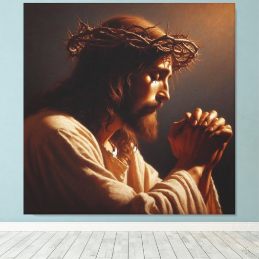 Jesus 8 Canvas Print Picture Leinwanddruck (Insitu (Holzboden))