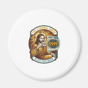 Jesus 9999 ungelesene E-Mails Inbox Zero Büro Humo Magnet