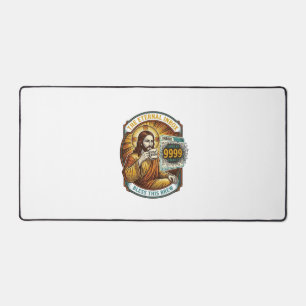 Jesus 9999 ungelesene E-Mails Inbox Zero Büro Humo Schreibtischunterlage