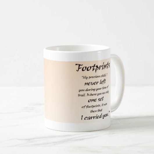 Jesus-Abdrücke Kaffeetasse (VorderseiteRechts)