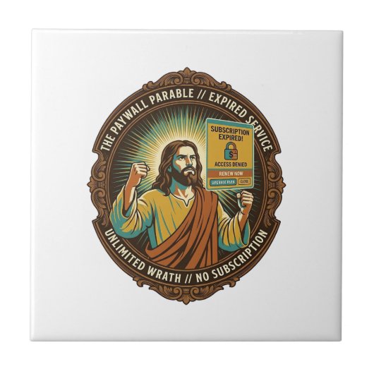 Jesus Abgelaufenes Software-Abonnement Paywall Tec Fliese (Vorderseite)