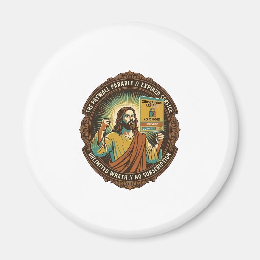 Jesus Abgelaufenes Software-Abonnement Paywall Tec Magnet (Vorne)