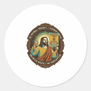 Jesus Abgelaufenes Software-Abonnement Paywall Tec Runder Aufkleber