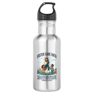 Jesus Adoption Pflege Grafik T-Shirt Christlich A Edelstahlflasche