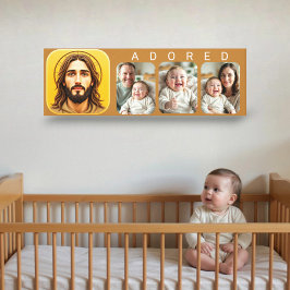 JESUS- ADORED Baby Photo  Leinwanddruck
