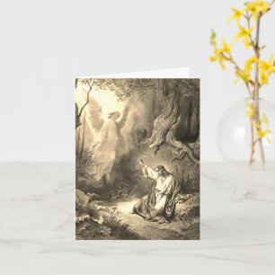 Jesus Agony in Garden Art Note Card Karte