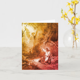 Jesus Agony in Garden Art Note Card Karte