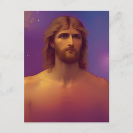 Jesus AI Generated Art Postcard Postkarte (Vorderseite)