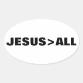 JESUS>ALL OVAL STICKER (Vorderseite)
