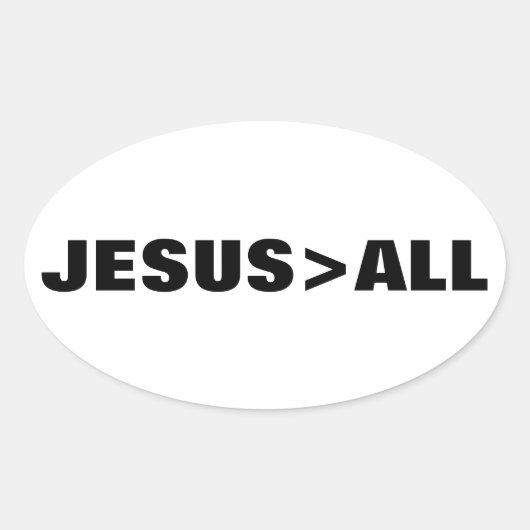 JESUS>ALL OVAL STICKER (Vorderseite)