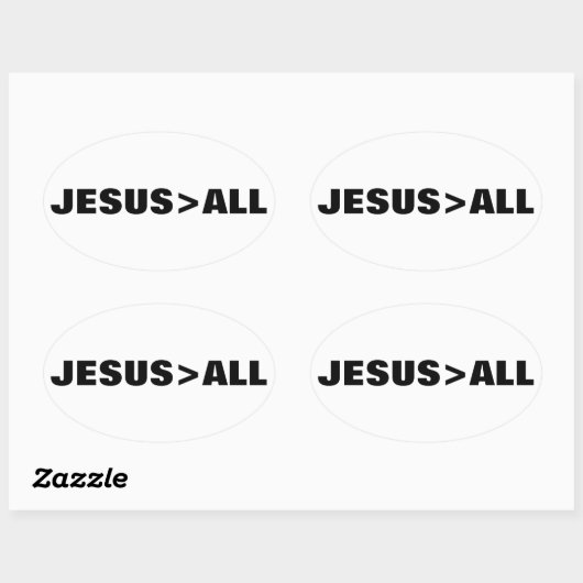 JESUS>ALL OVAL STICKER (Blatt)