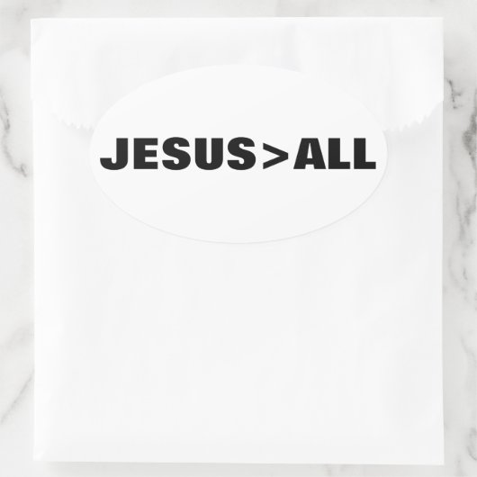 JESUS>ALL OVAL STICKER (Tasche)