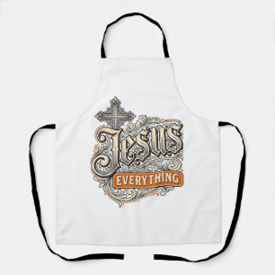 Jesus Alles Vintage Christliche Typografie Desi Schürze