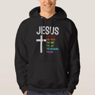 Jesus Alpha Omega erste Anfang Ende Christi Hoodie