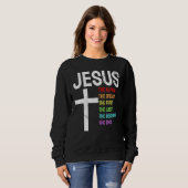 Jesus Alpha Omega erste Anfang Ende Christi Sweatshirt (Vorne ganz)
