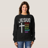 Jesus Alpha Omega erste Anfang Ende Christi Sweatshirt (Vorne ganz)