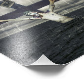 Jesus am Kreuz am Meer Fotodruck (Ecke)