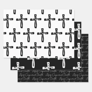 Jesus am Kreuz besiegte den Tod Geschenkpapier Set