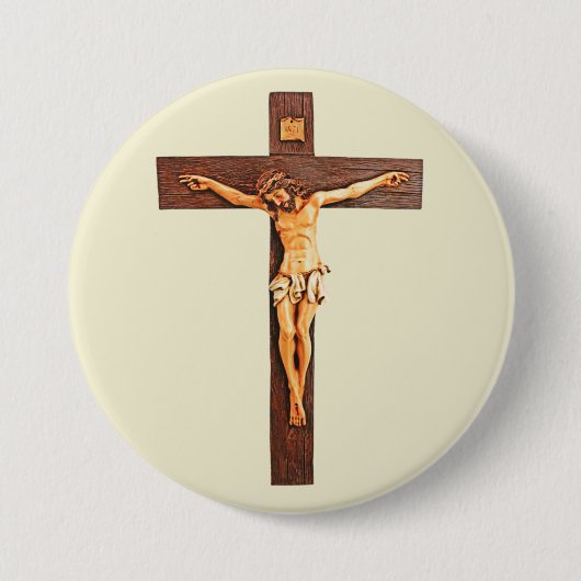 Jesus am Kreuz Button (Vorderseite)