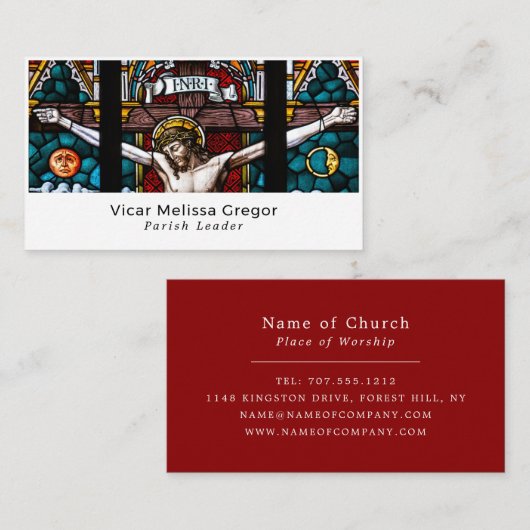 Jesus am Kreuz, Christentum, religiös Visitenkarte (Vorne/Hinten)