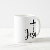 Jesus am Kreuz Kaffeetasse (VorderseiteRechts)