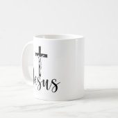 Jesus am Kreuz Kaffeetasse (Vorderseite Links)
