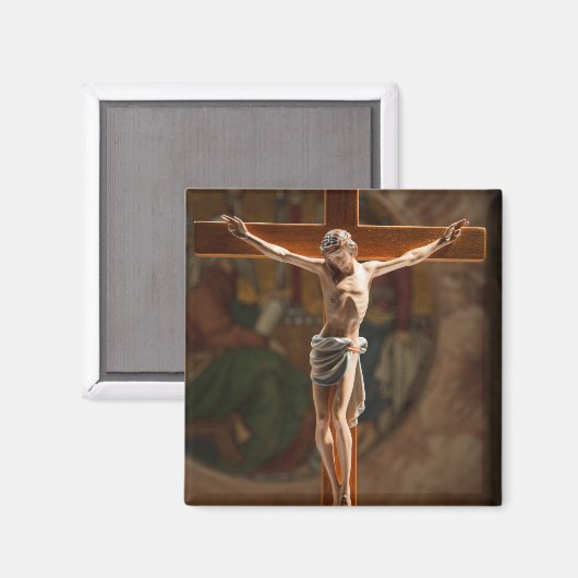 Jesus am Kreuz Magnet (Vorderseite/Rückseite)