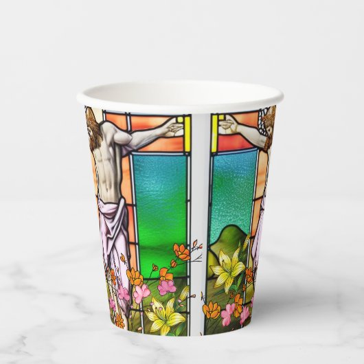 Jesus am Kreuz Pappbecher (Vorderseite)