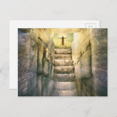 Jesus am leeren Grab Auferstehung Feiertagspostkarte (Vorne/Hinten)