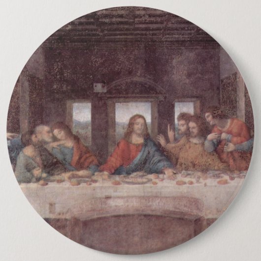 Jesus am letzten Abendmahl, Leonardo da Vinci Button (Vorderseite)
