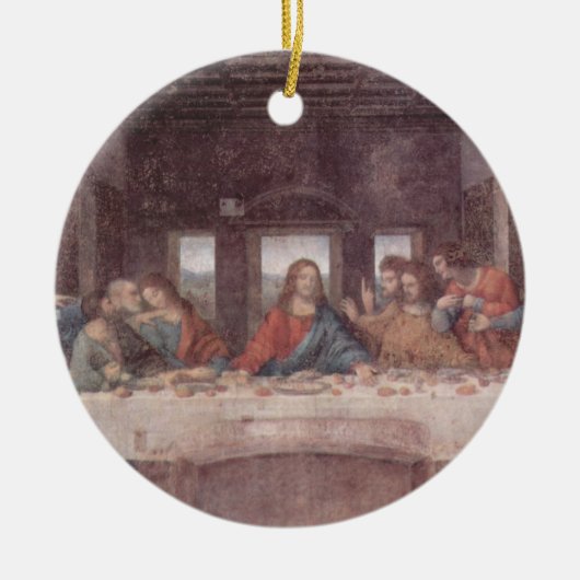 Jesus am letzten Abendmahl, Leonardo da Vinci Keramik Ornament (Vorne)