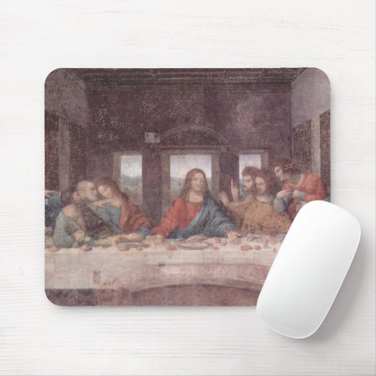Jesus am letzten Abendmahl, Leonardo da Vinci Mousepad (Mit Mouse)