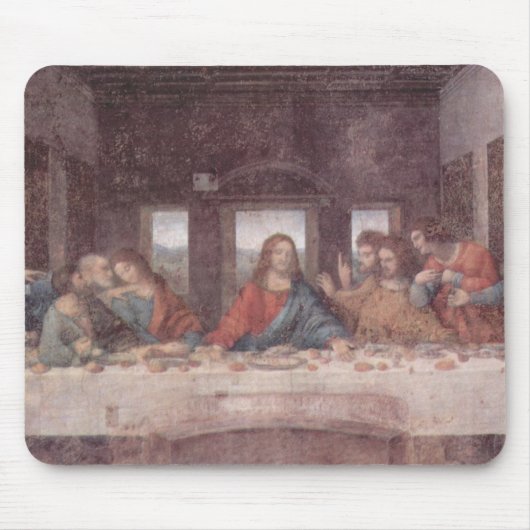 Jesus am letzten Abendmahl, Leonardo da Vinci Mousepad (Vorne)