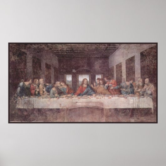 Jesus am letzten Abendmahl, Leonardo da Vinci Poster (Vorne)