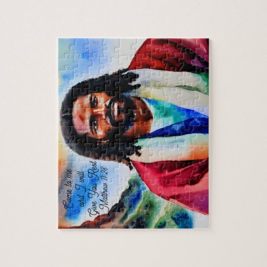 Jesus am oberen Wasserfarbenpuzzle Puzzle (Vertikal)