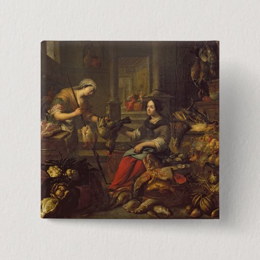 Jesus am Zuhause von Martha und von Mary 2 Button (Vorderseite)