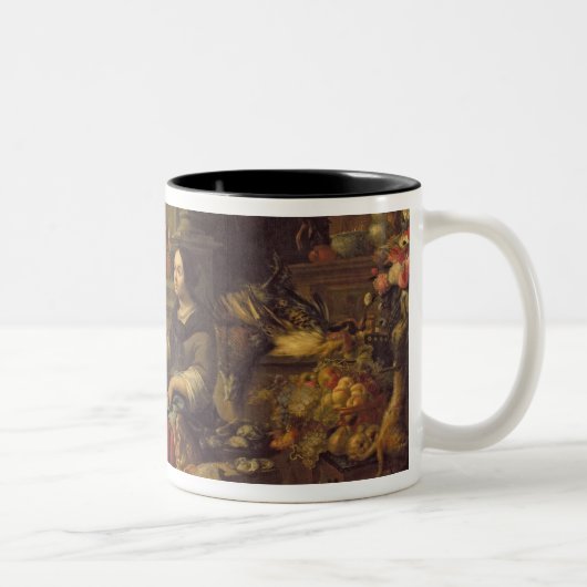 Jesus am Zuhause von Martha und von Mary 2 Zweifarbige Tasse (Rechts)