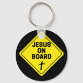 Jesus an Bord des Schlüsselanhängers Schlüsselanhänger (Rückseite)