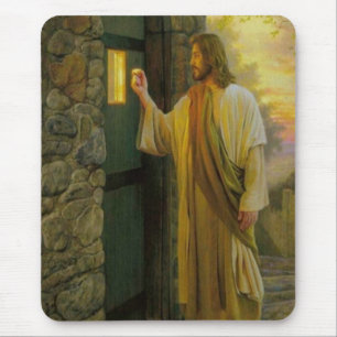 Jesus an deiner Tür Vintage Mousepad